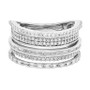 Diamond Multirow Statement Ring (1 ct. t.w.) in 10k White Gold