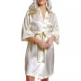 Women's Marina Lux 3/4 Sleeve Satin Lingerie Robe