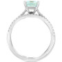 Gemstone Bridal by EFFY® Aquamarine (1-3/8 ct. t.w) & Diamond (1/3 ct. t.w.) Ring in 18k White Gold