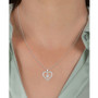 Diamond Elsa Snowflake Heart Pendant Necklace (1/5 ct. t.w.) in Sterling Silver, 16" + 2" extender