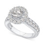 Diamond Halo Engagement Ring (2 ct. t.w.) in 14k White Gold