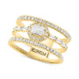 EFFY® Diamond Multi-Cut Triple Row Statement Ring (7/8 ct. t.w.) in 14k Gold