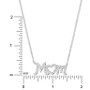 Cubic Zirconia MOM Heart 18" Pendant Necklace in Sterling Silver, Created for Macy's