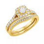 Diamond Halo Bridal Set (1 ct. t.w.) in 14k Yellow or White Gold