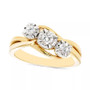 Diamond Three Stone Ring (1/4 ct. t.w.) in 10k White or Yellow Gold