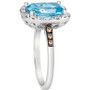 Blue Topaz (4-1/4 ct. t.w.) & Diamond (1/5 ct. t.w.) Ring in 14k White Gold
