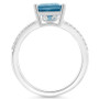 Women's Sky Blue Topaz (4-1/4 ct.t.w.) and Diamond (1/10 ct.t.w.) Ring in Sterling Silver