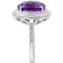 EFFY® Pink Amethyst (7-3/4 ct. t.w.) & Diamond (3/4 ct. t.w.) Halo Statement Ring in 14k White Gold