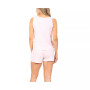 Women's Lace Trim V-Neck Tank and Shorts  2 Piece Pajama Set