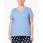 Womens Plus size Sleepwell Solid S/S V-Neck T-Shirt with Temperature Regulating Technology