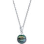 Cultured Tahitian Baroque Pearl (8mm) 18" Pendant Necklace Sterling Silver