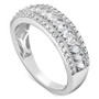 Diamond Three Row Baguette Ring (1/2 ct. t.w.) in 14k White Gold