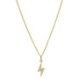 Diamond Lightning Bolt Pendant Necklace (1/10 ct. t.w.) in 14k Gold, 16" + 2" extender
