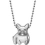 French Bulldog Pendant Necklace in Sterling Silver