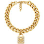 Statement Cubic Zirconia Pave Lock Chain Necklace