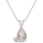 Women's Rose Quartz (2-3/4 ct.t.w.) and Diamond Accent Pendant Necklace in Sterling Silver