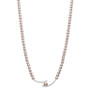 Pink Cultured Freshwater Pearl 5-8mm and Cubic Zirconia Accent Necklace in Sterling Silver, 18"