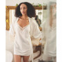 Kit Matte Heart Lace Chemise Lingerie Nightgown
