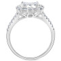 EFFY® Diamond Round & Baguette Halo Cluster Engagement Ring (1-1/20 ct. t.w.) in 14k White Gold