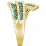 Lab-Created Sapphire (1-1/5 ct. t.w.) & Lab-Created White Sapphire (1/2 ct. t.w.) Swirl Statement Ring in 14k Gold-Plated Sterling Silver (Also in Lab-Created Emerald & Lab-Created Ruby)