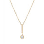 Diamond Elongated Miracle-Plate 18" Pendant Necklace (1/10 ct. t.w.) in 14k Gold-Plated Sterling Silver, Created for Macy's