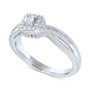 Diamond Square Cluster Promise Ring (1/10 ct. t.w.) in Sterling Silver