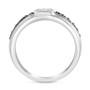 EFFY® Men's White Diamond (1/6 ct. t.w.) & Black Diamond (1/3 ct. t.w.) Ring in 14k White Gold