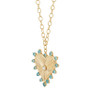 White Topaz (1/8 ct.tw.) and Swiss Blue Topaz (1 ct.tw.) 18" Heart Pendant Necklace in 14k Gold-Plated Sterling Silver