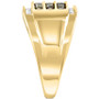 EFFY® Men's Espresso Diamond (5/8 ct. t.w.) & White Diamond (1/3 ct. t.w.) Ring in 14k Gold