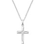 Sterling Silver Necklace, Swirl Cross Pendant