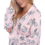 Plus Size Long Sleeve Floral Pajama Set, 2-Piece