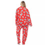 Plus Size Long Sleeve Floral Pajama Set, 2-Piece
