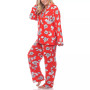 Plus Size Long Sleeve Floral Pajama Set, 2-Piece