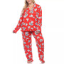 Plus Size Long Sleeve Floral Pajama Set, 2-Piece