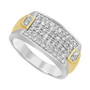 Men's Diamond Cluster Ring (1 ct. t.w.) in 10k Two-Tone Gold