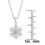 Diamond 1/4 ct. t.w. Snowflake Pendant Necklace in Sterling Silver