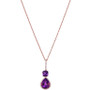 Citrine (4-1/0 ct. t.w.) & Diamond (1/8 ct. t.w.) 18" Pendant Necklace in 18k Gold-Plated Sterling Silver (Also in Amethyst)