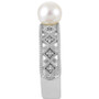Cultured Freshwater Pearl (8mm) & Lab-Created White Sapphire (1/10 ct. t.w.) Openwork Ring in Sterling Silver