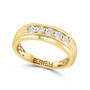 EFFY® Men's Diamond Band (1/6 ct. t.w.) Ring in 14k Gold-Plated Sterling Silver