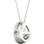 Diamond Framed 18" Pendant Necklace (1/5 ct. t.w.) in 10k White Gold