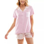 Women's 2-Pc. Notch-Collar Shorts Pajamas Set