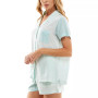 Women's 2-Pc. Notch-Collar Shorts Pajamas Set