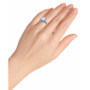 Cubic Zirconia Octagon Promise Ring in Sterling Silver, Created for Macy's