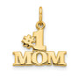 Number 1 Mom Charm in 14k Yellow Gold