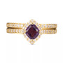2-Pc. Set Amethyst (1/2 ct. t.w.) & White Topaz (1/4 ct. t.w.) Rings in Gold-Plated Sterling Silver (Also in Sky Blue Topaz)