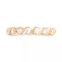 Cubic Zirconia Seven Stone S-Curve Ring in 14k Gold-Plated Sterling Silver