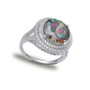 Multi Colored Cubic Zirconia Double Pave Row Ring (7-1/2 ct. t.w.) In Sterling Silver