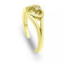 Cubic Zirconia Heart 18K Rose Gold and Gold Over Silver, Sterling Silver Toe Ring