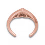 Cubic Zirconia Heart 18K Rose Gold and Gold Over Silver, Sterling Silver Toe Ring