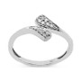 Diamond Bypass Ring (1/10 ct. t.w.) in Sterling Silver